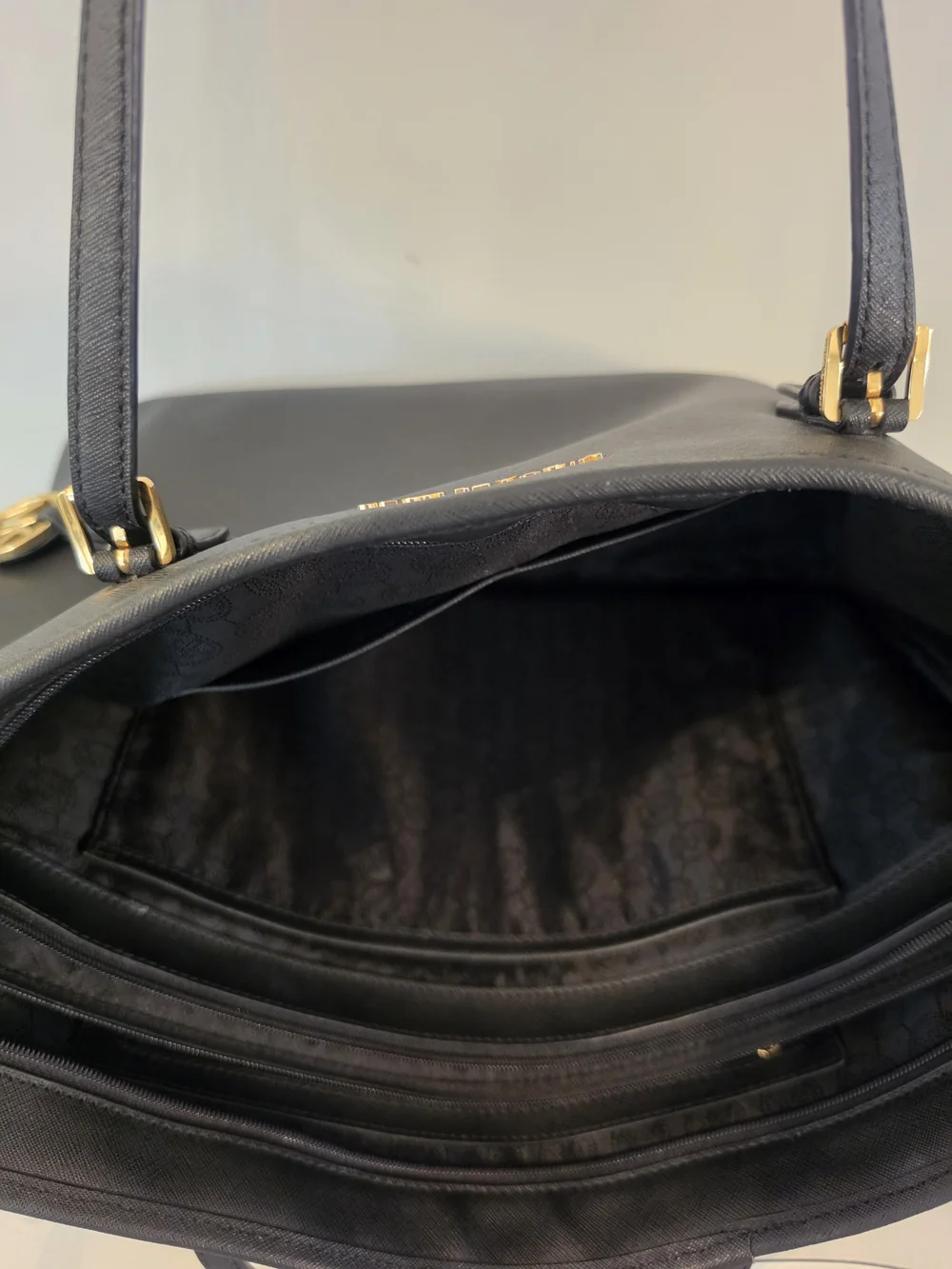 Michael Kors Black Leather Tote Bag Laptop